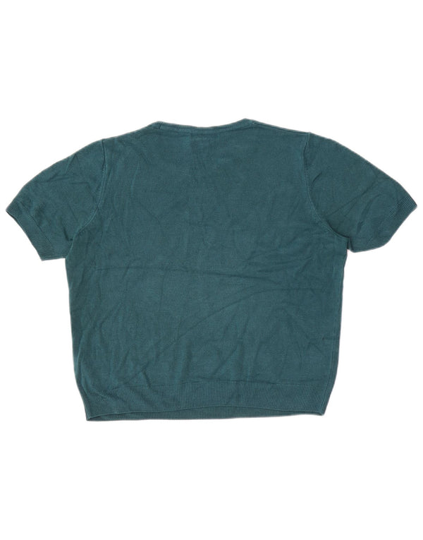Marks & Spencer Camiseta para Mujer Top UK 44 Grande Acrílico Verde