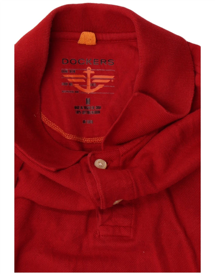 Męska koszulka polo Dockers, bawełniana, w kolorze średnio czerwonym