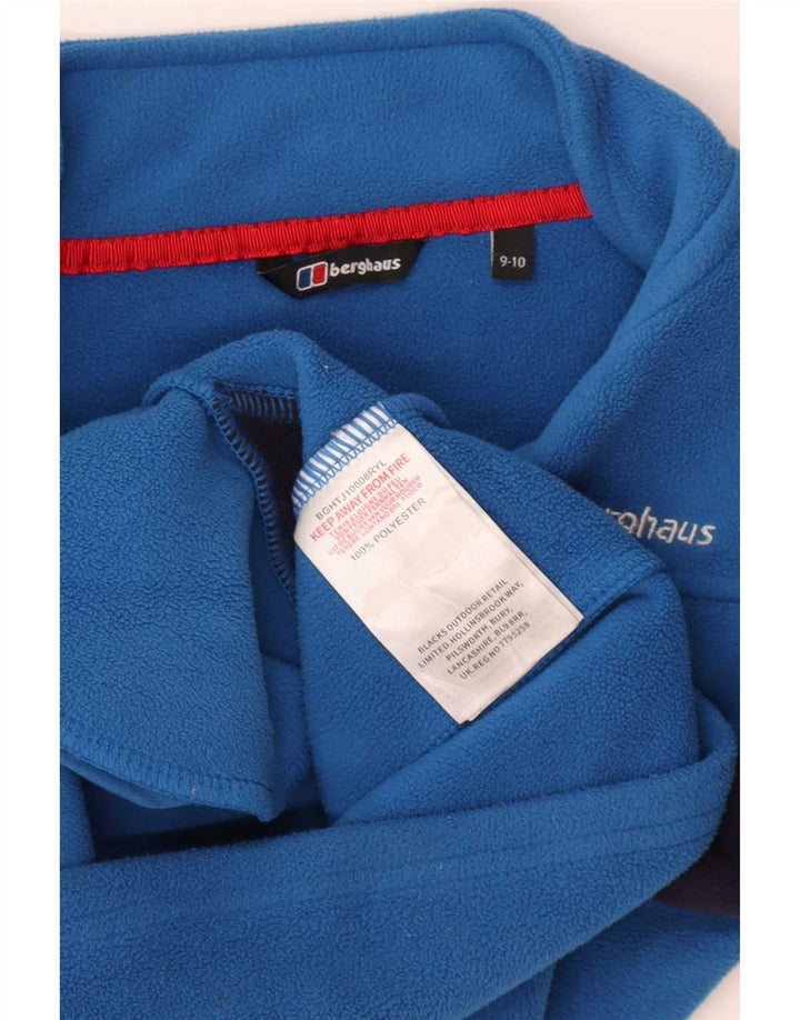 Berghaus Boys Fleece Jacket 9-10 Years Blue Colourblock Polyester