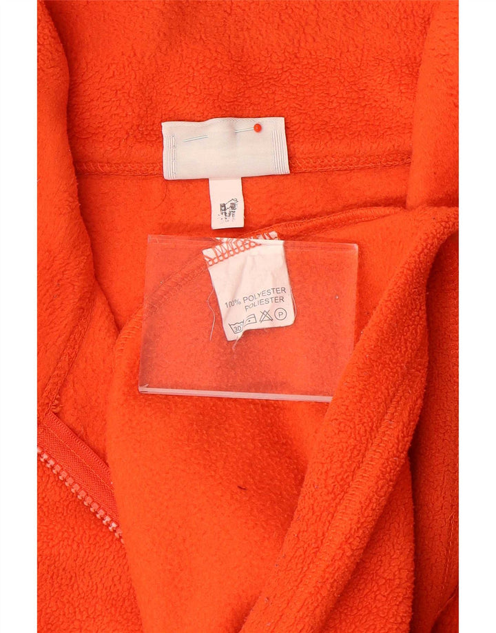Asics Mens Zip Neck Fleece Jumper Medium Orange Polyester