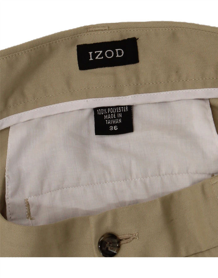 IZOD Mens Pegged Chino Shorts W36 Large  Beige Polyester Vintage Izod and Second-Hand Izod from Messina Hembry 