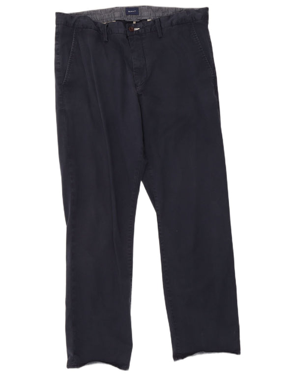 Gant gerade Chino-Hose für Herren, W38, L32, marineblaue Baumwolle