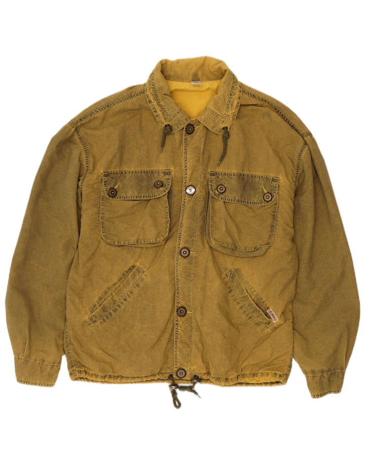 Vintage Herre Utility Jacket UK 44 2XL Khaki