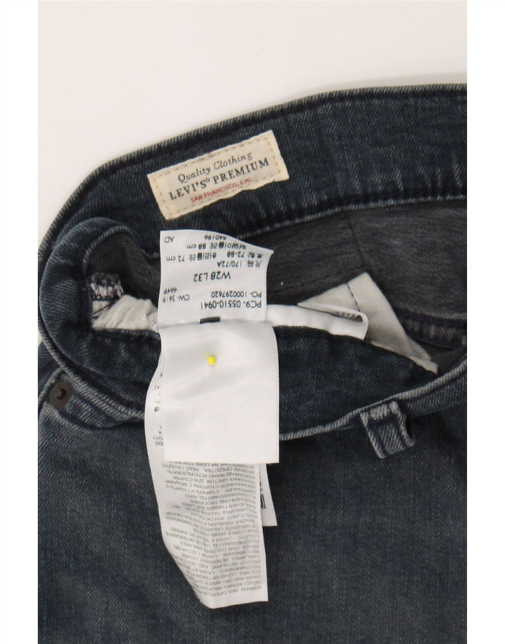 LEVI'S Mens Slim Jeans W28 L32 Navy Blue Cotton Vintage Levi's and Second-Hand Levi's from Messina Hembry 