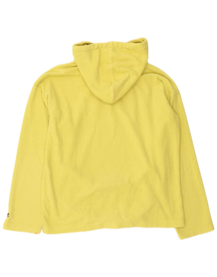 Champion Mens Graphic Hooded Fleece Jumper Large Yellow Polyester