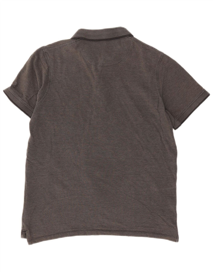 Jack & Jones Mens Polo Shirt Large Grey Cotton
