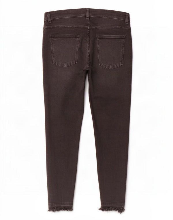 Jeans skinny effetto invecchiato da uomo Zara EU 44 Large W34 L28 cotone nero