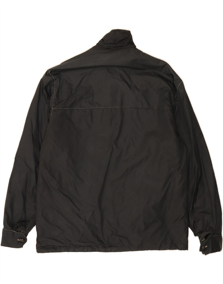 VINTAGE Mens Windbreaker Jacket IT 48 Medium Black Vintage Vintage and Second-Hand Vintage from Messina Hembry 