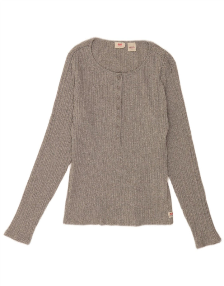 Levi's női normál felső, hosszú ujjú UK 14 nagy szürke