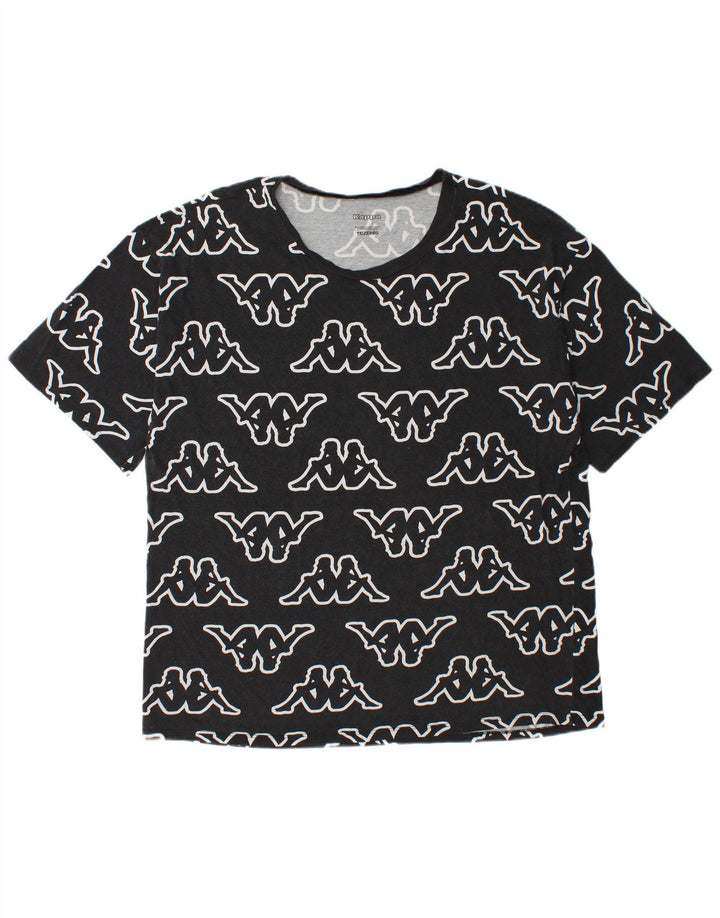 Kappa Mens Tezenis Graphic T-Shirt Top Large Black