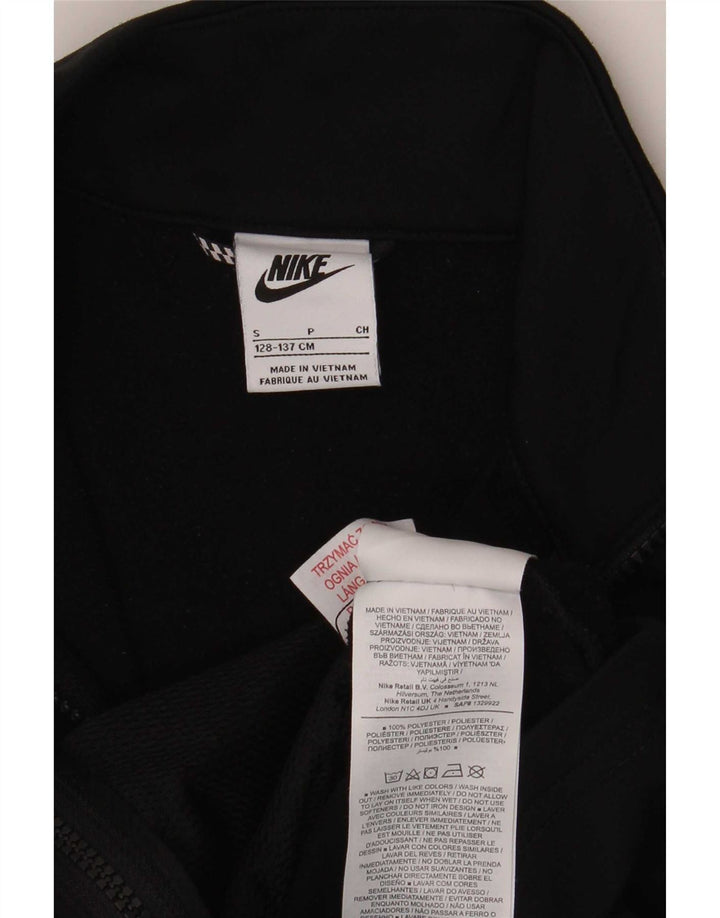 Giacca da ginnastica grafica Nike da ragazzo, 8-9 anni, piccola, in poliestere nero