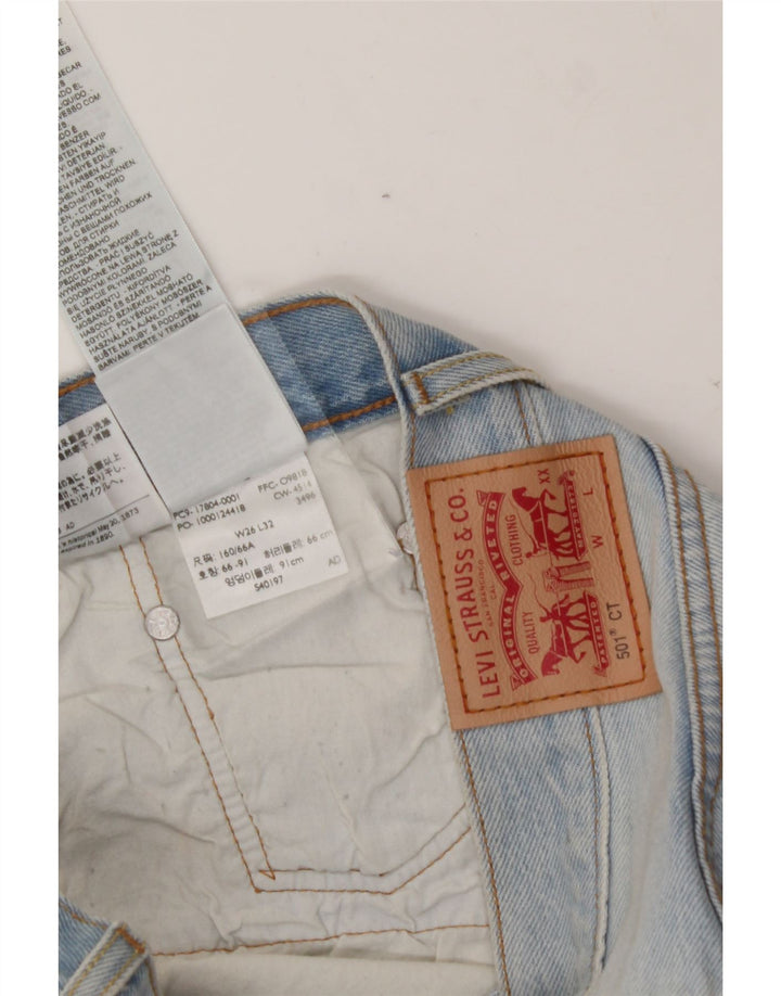 LEVI'S Womens 501 Distressed Straight Jeans W26 L28 Blue Cotton Vintage Levi's and Second-Hand Levi's from Messina Hembry 