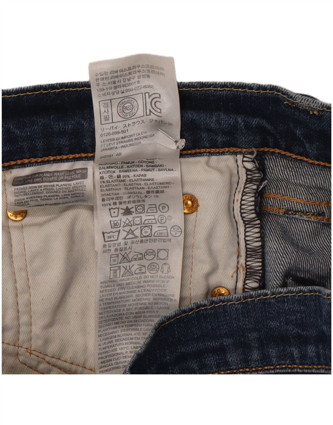 Levi's Uomo 511 Jeans dritti W32 L30 Cotone Blu