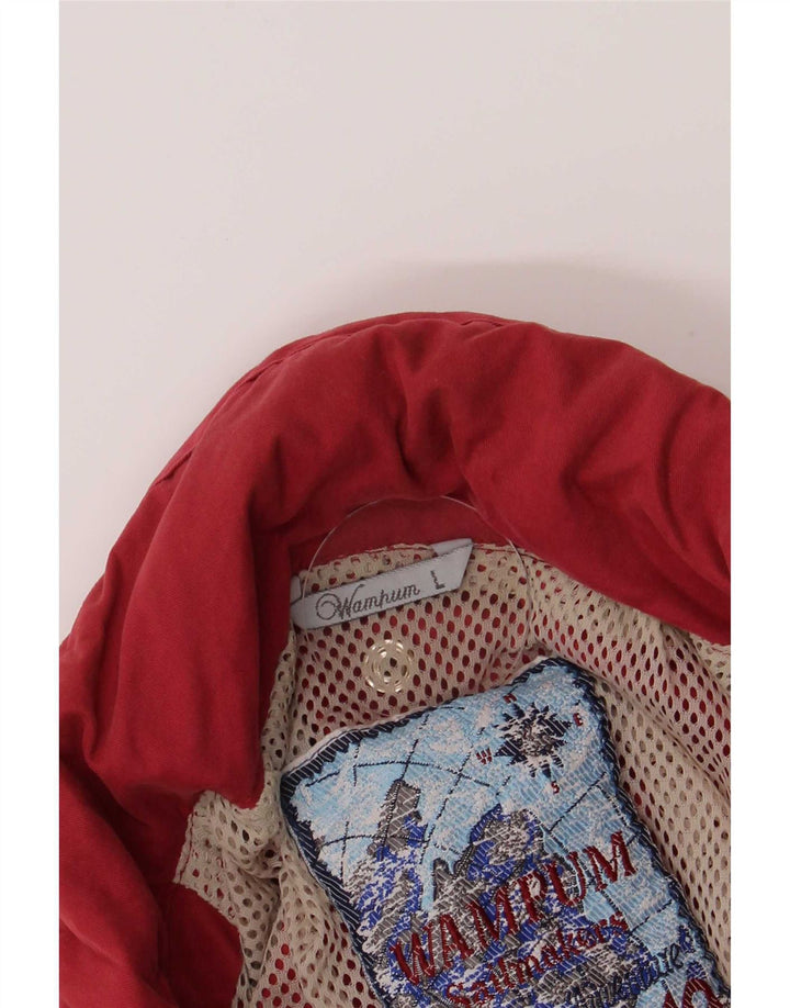 Wampum Herren-Utility-Jacke mit Kapuze, UK 40, Größe L, Rot, Polyamid