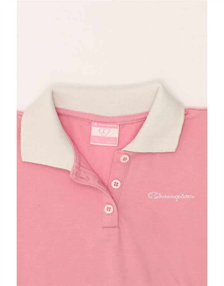 CHAMPION Baby Girls Polo Shirt 18-24 Months Pink Vintage Champion and Second-Hand Champion from Messina Hembry 