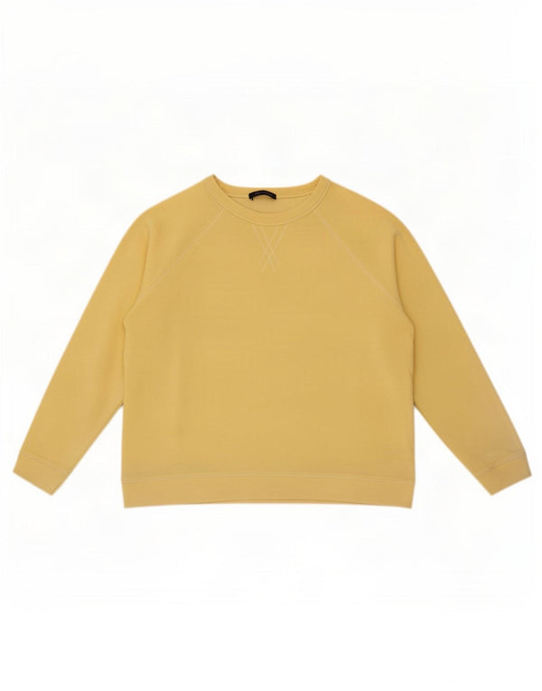 Marks & Spencer Dame Sweatshirt Jumper UK 18 XL Gul Bomuld