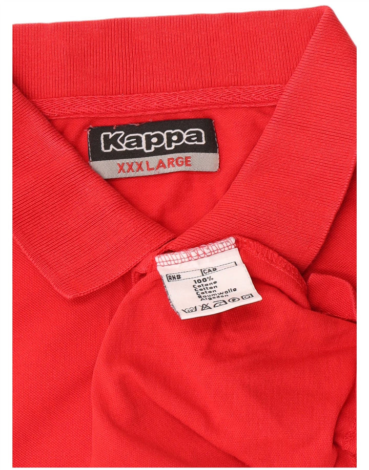 Kappa Mens Polo Shirt 3XL Red Cotton