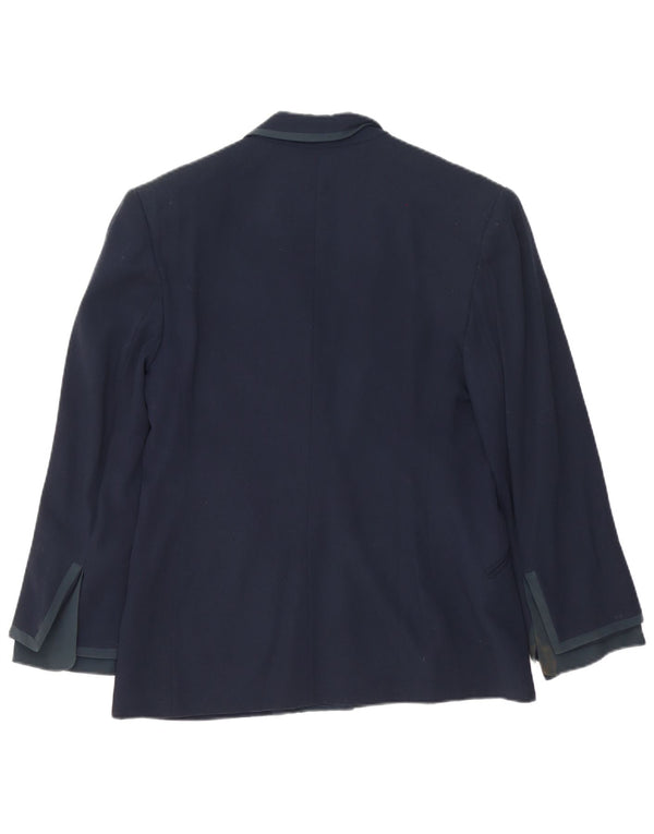 Ferre Womens 1 Button Blazer Jacket UK 16 Large Navy Blue