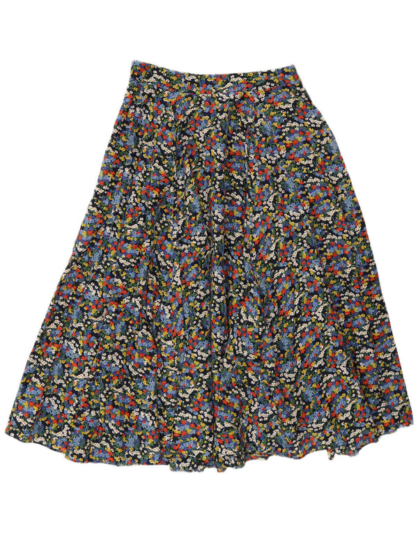 Gonna svasata da donna Boden UK 10 piccola W29 cotone floreale multicolore
