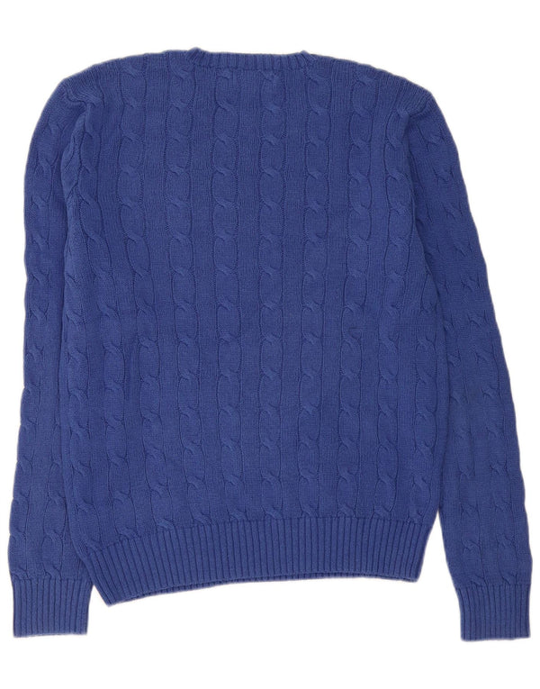 Polo Ralph Lauren Mens Crew Neck Jumper Sweater Small Blue Cotton