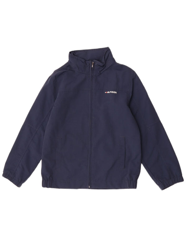 Tommy Hilfiger Boys Graphic Hooded Rain Jacket 12-13 ετών μεγάλο Navy Blue
