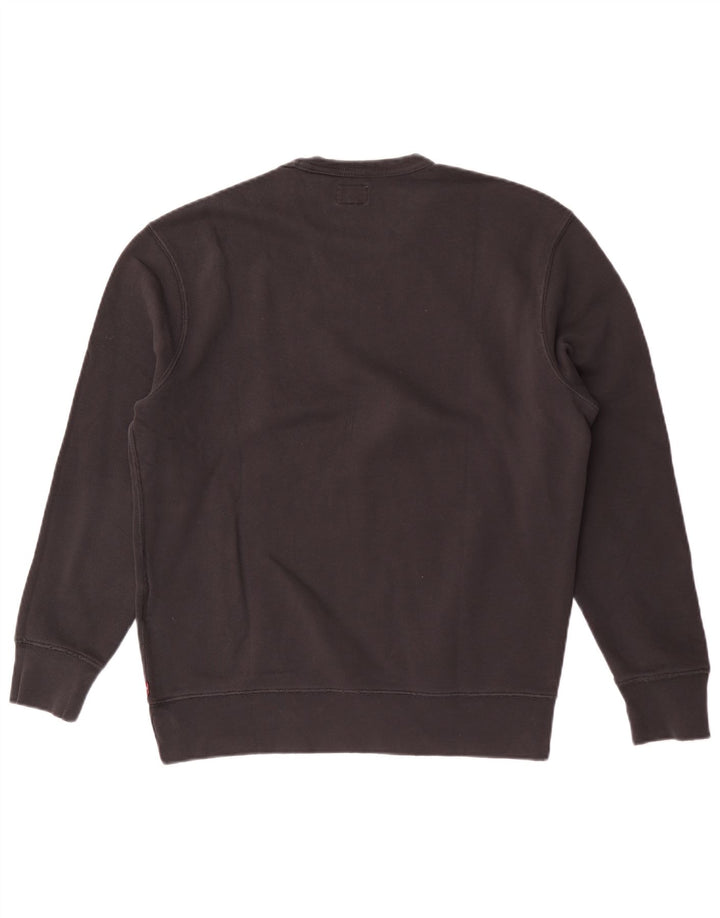 Levi's Felpa con grafica da donna Maglione UK 14 Cotone nero medio