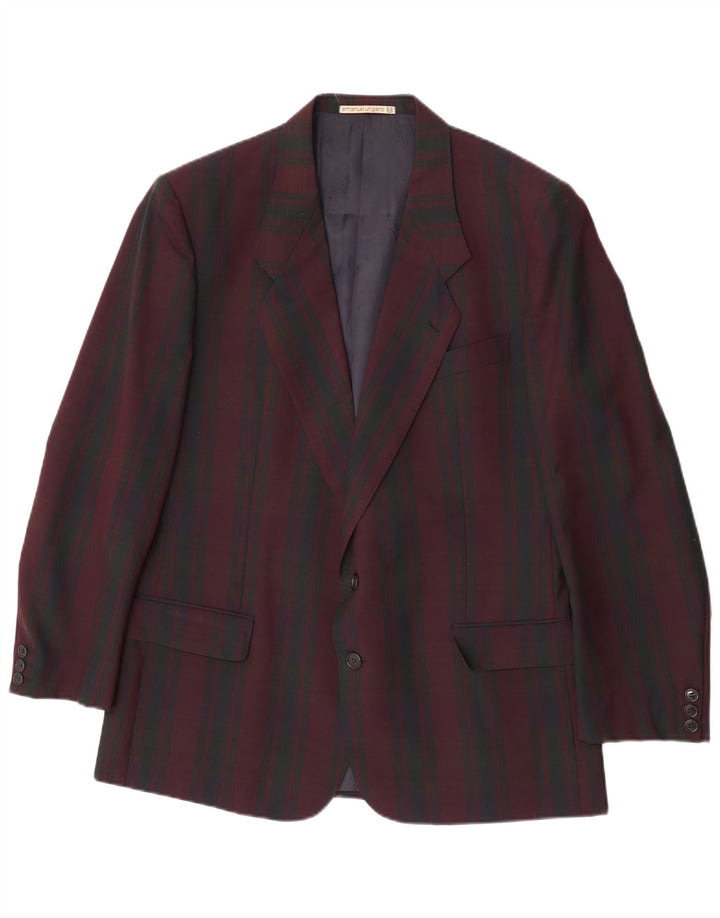 Emanuel Ungaro Herre 2-knaps blazerjakke UK 38 Medium Bourgogne tern