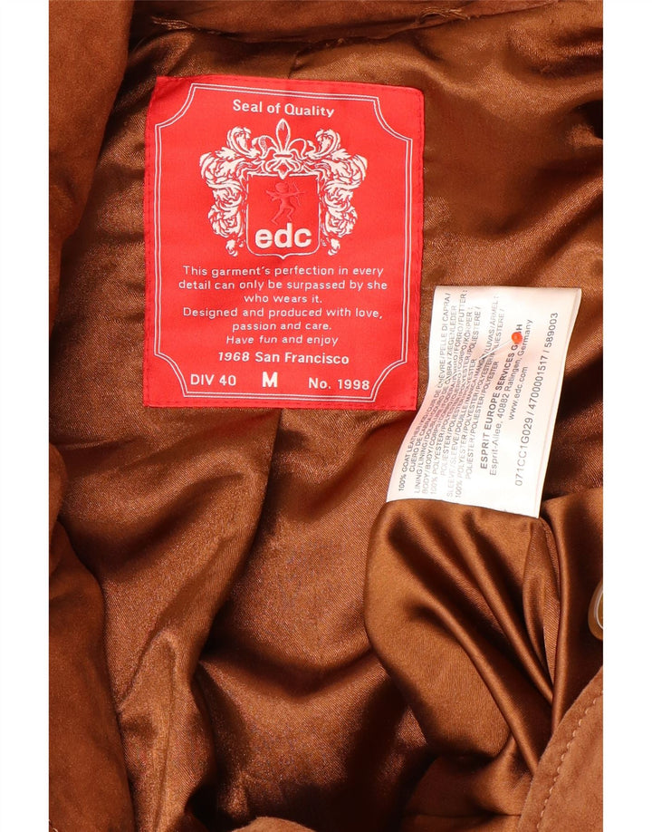 EDC Damen Wildlederjacke UK 14 Mittelbraunes Leder