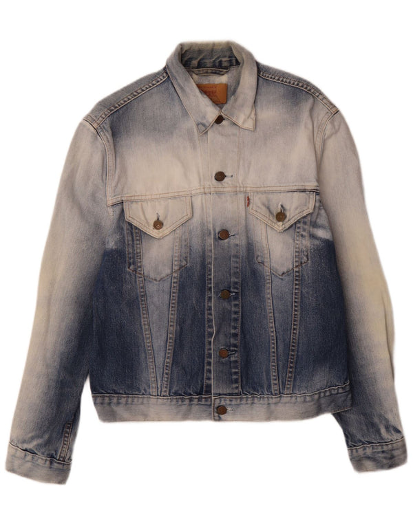 Levi's Dame Acid Wash Denimjakke UK 18 XL Blå Bomuld