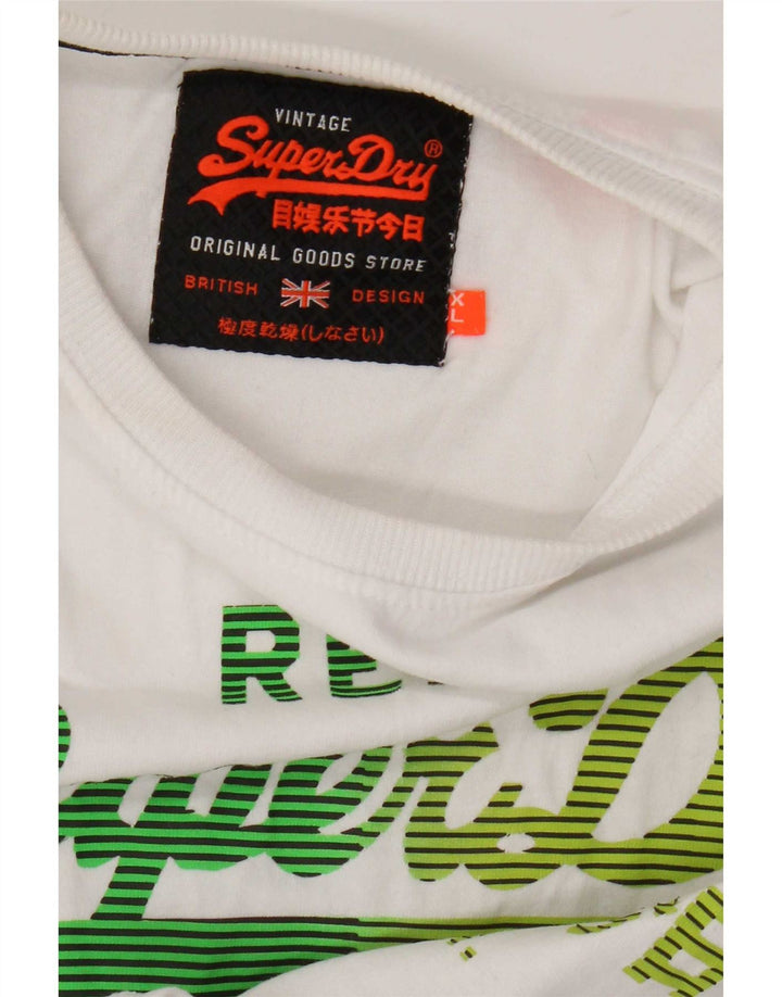 Męski T-shirt Superdry z grafiką, XL, biały