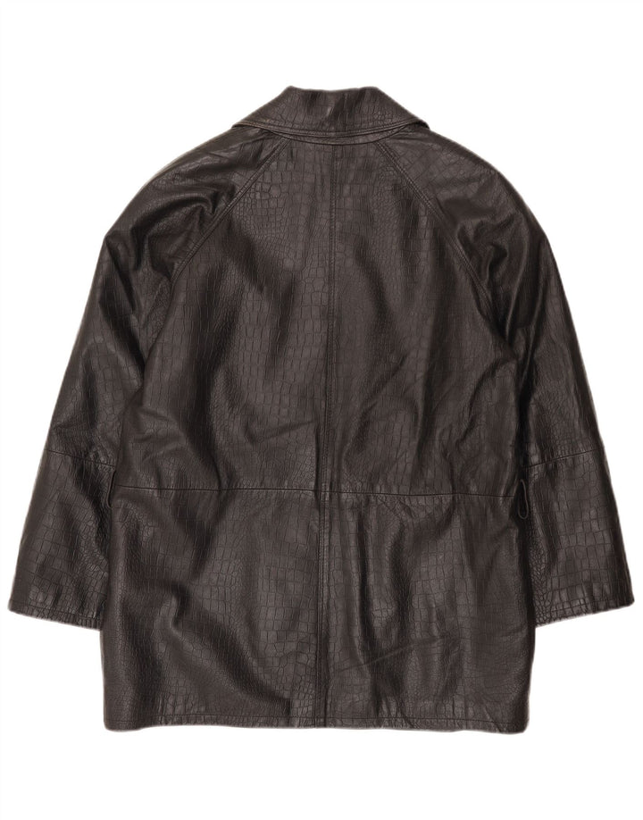 Abrigo De Mujer Conbipel De Doble Botonadura IT 40 Small Negro Estampado Animal