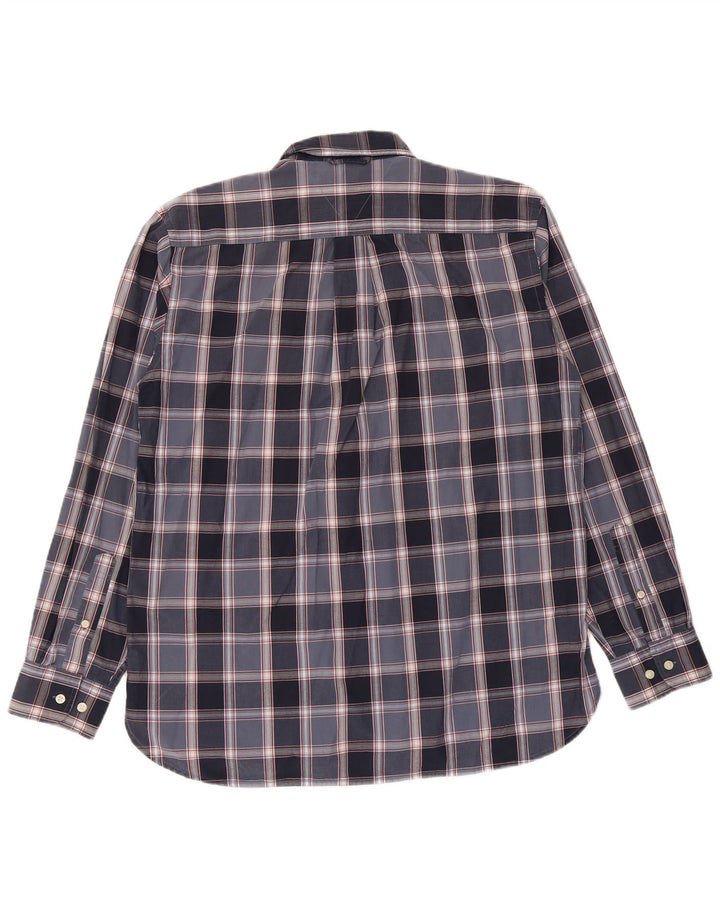 Tommy Hilfiger Herreskjorte Medium Navyblå Plaid Bomuld