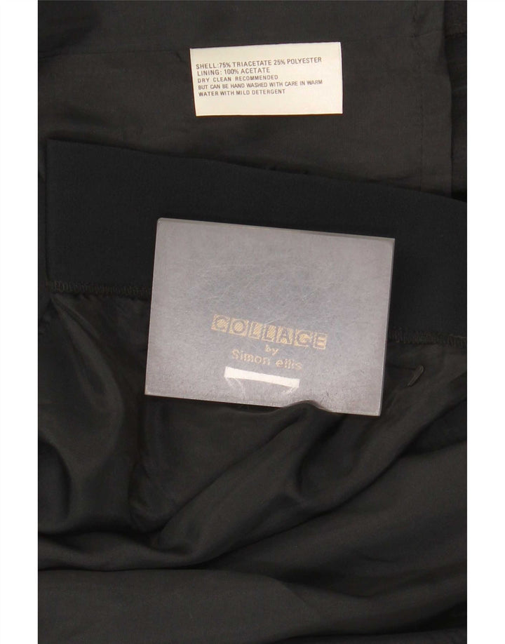 Simon Ellis Womens High Waist Wrap Skirt W30 Medium Black Triacetate