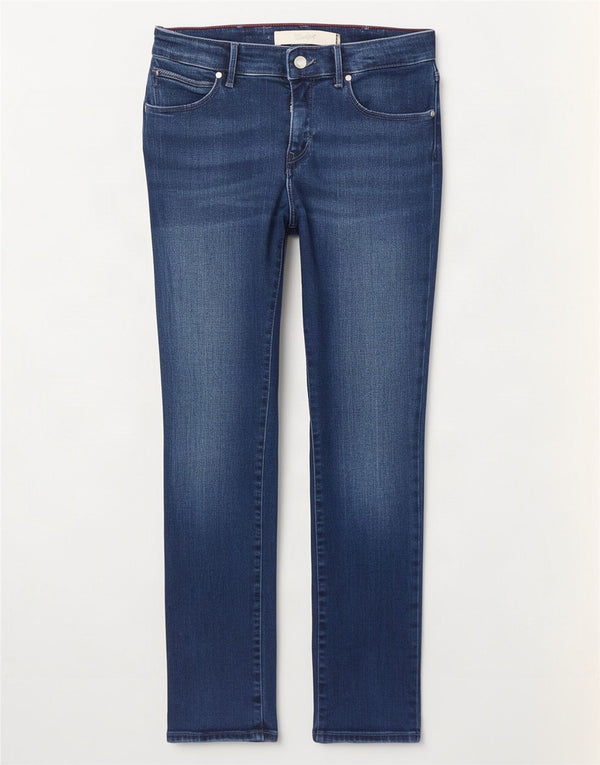 Женские прямые джинсы Wrangler Drew Slim W27 L30, синий хлопок