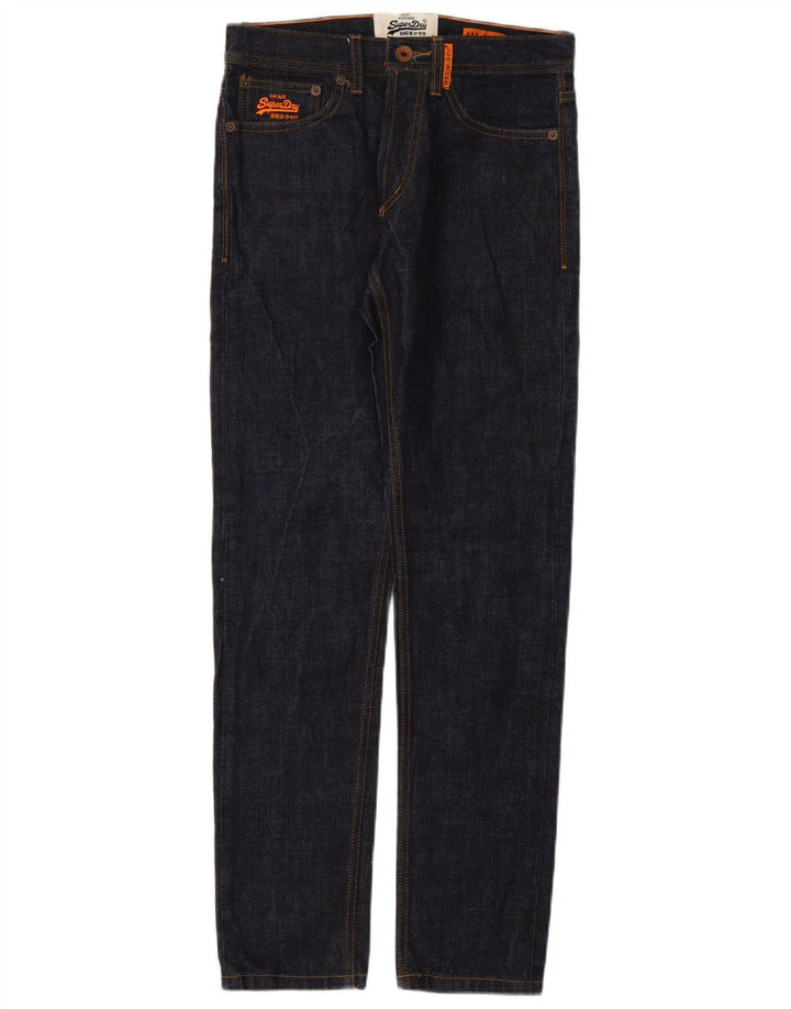 Superdry Mens Slim Jeans W28 L30 Navy Blue Cotton