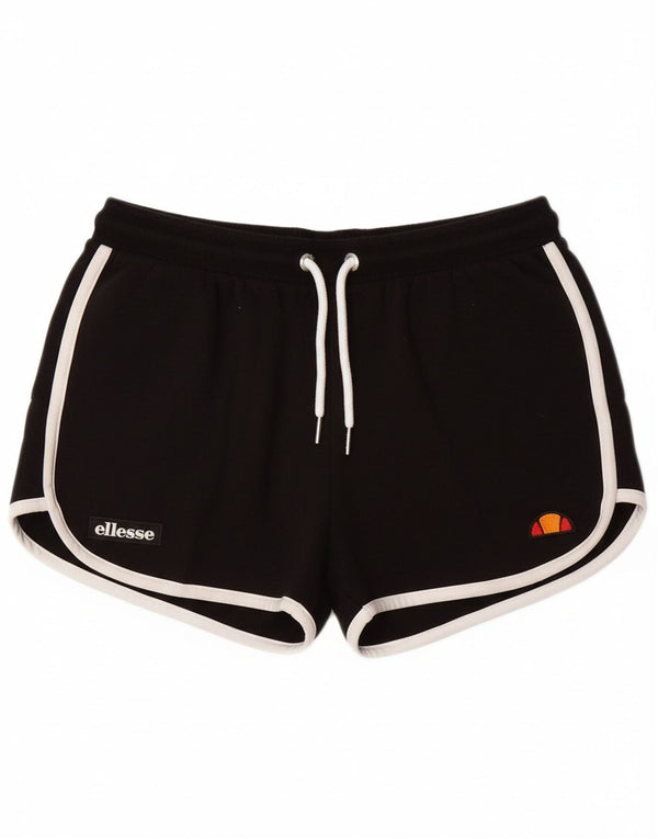 ELLESSE Girls Sport Shorts 13-14 Years  Black Cotton