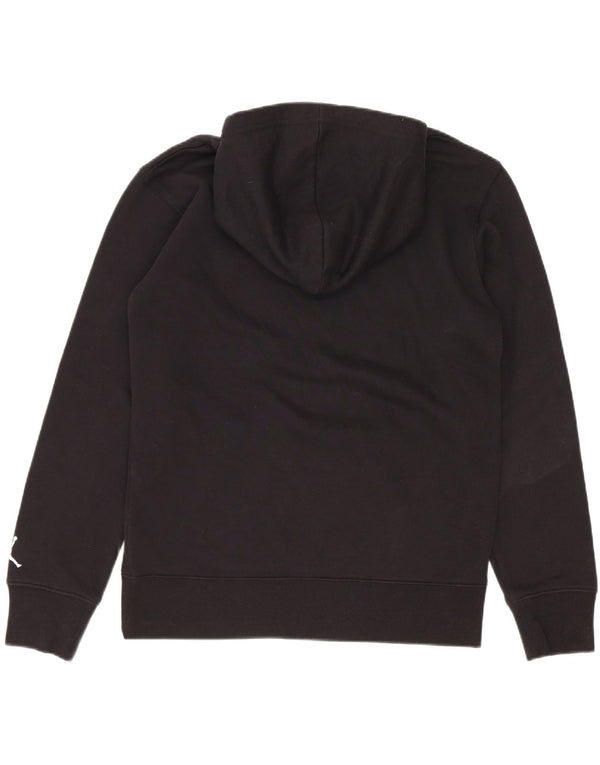 Jordan Boys Graphic Hoodie Jumper 12-13 Years Large Black Cotton