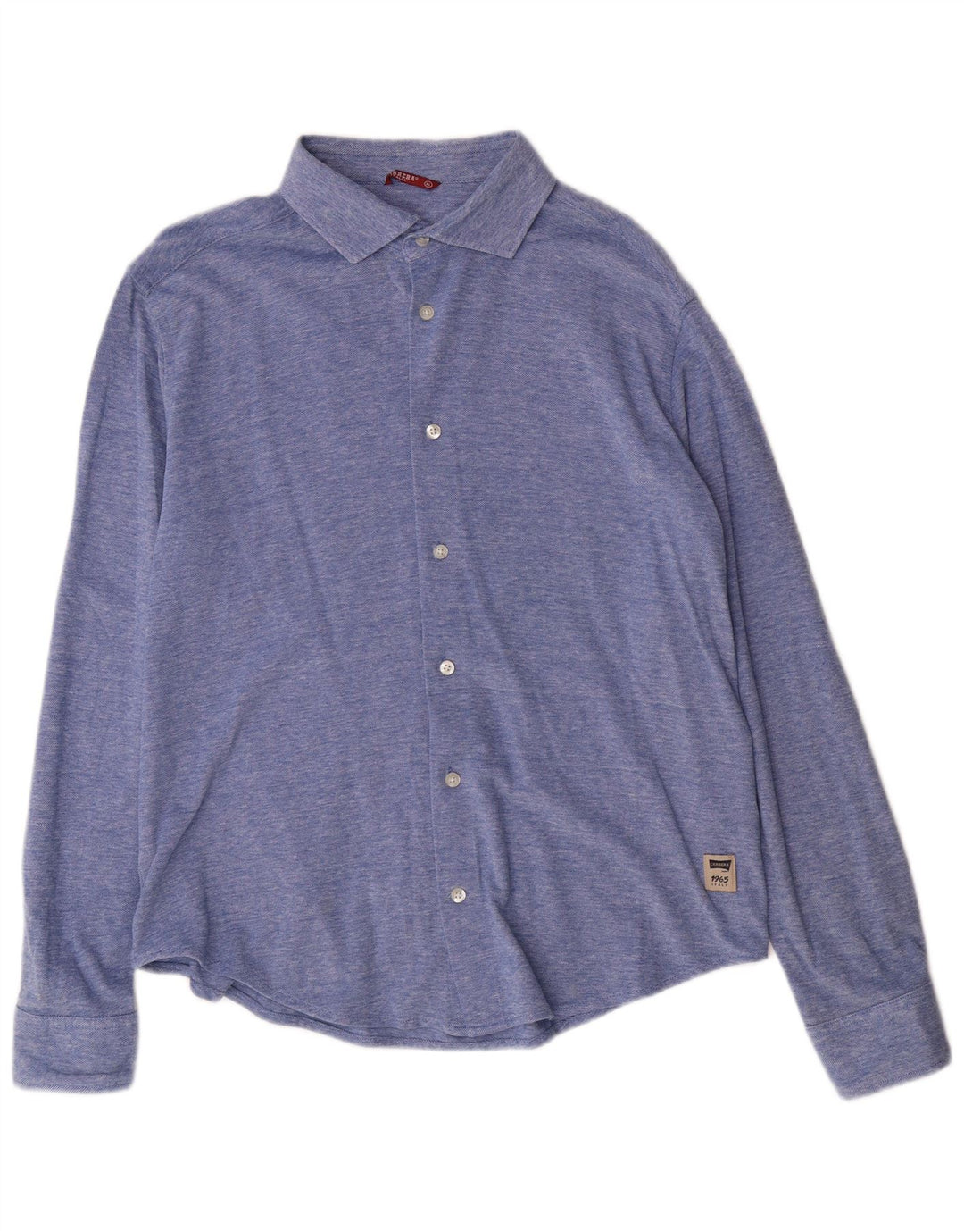 Carrera Mens Shirt XL Blue Flecked Cotton