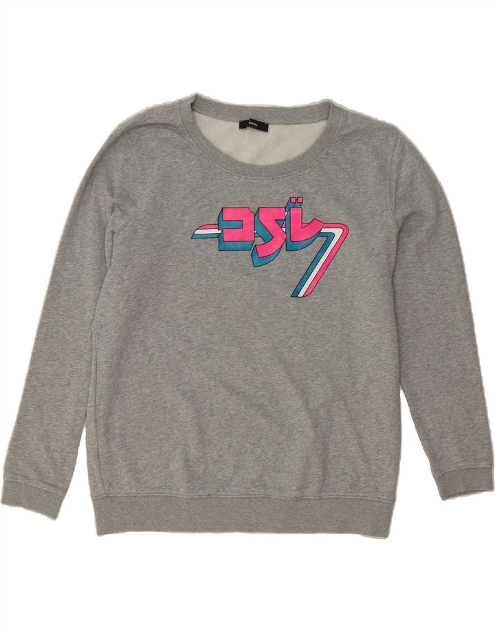 DIESEL Mens Graphic Sweatshirt Jumper XL Grey Cotton Vintage Diesel and Second-Hand Diesel from Messina Hembry 