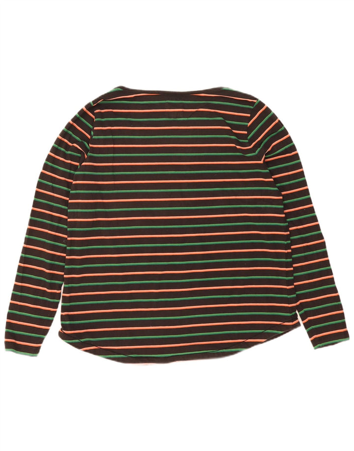 Fat Face Womens Top Long Sleeve UK 18 XL Black Striped