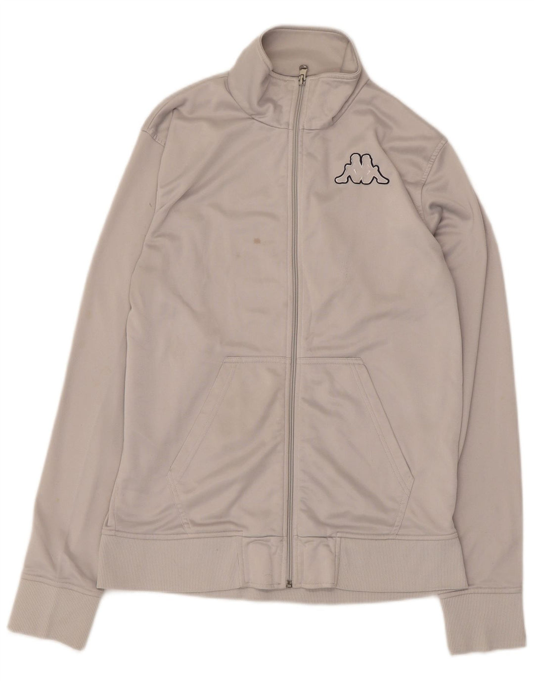 Kappa Womens Tracksuit Top Jacket Large Grey Polyester