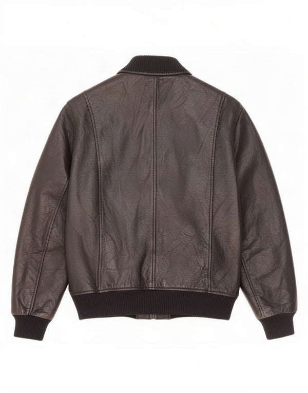 Vintage Mens Leather Jacket UK 38 Medium Black