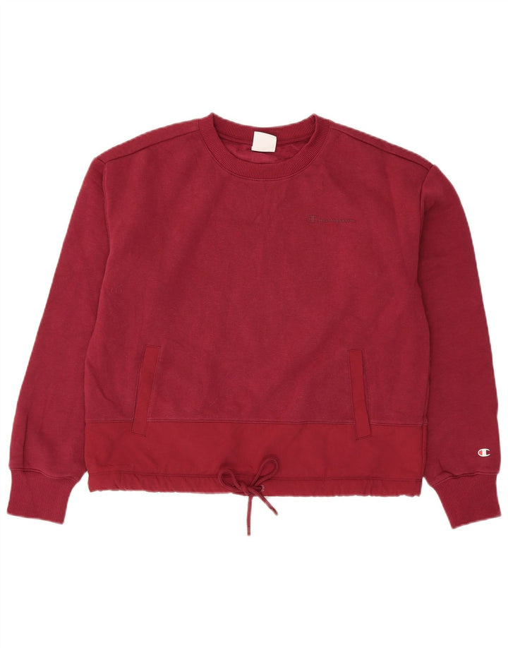 CHAMPION Womens Sweatshirt Jumper UK 16 Large Burgundy