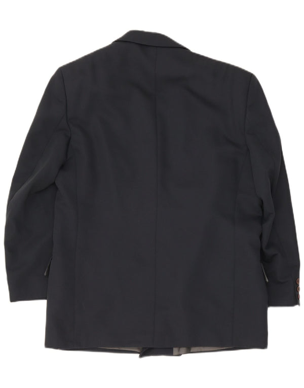 Renato Cavalli Mens Double Breasted Blazer Jacket UK 38 Medium Navy Blue