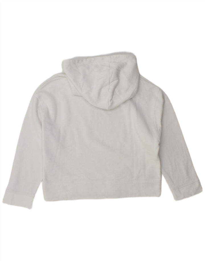 Zara Jersey con capucha extragrande para mujer UK 14 Medium White