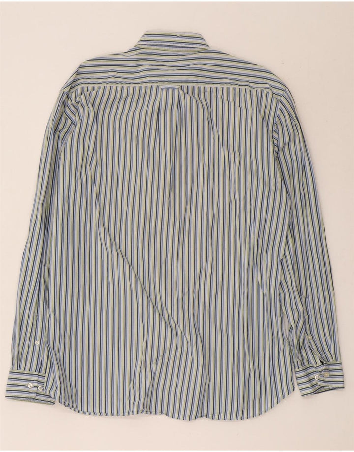 Gant Camicia da uomo vestibilità regolare in cotone a righe grandi blu