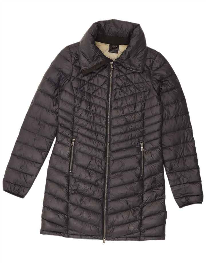 Jack Wolfskin Abrigo acolchado para mujer UK 8/10 Small Gris Poliamida