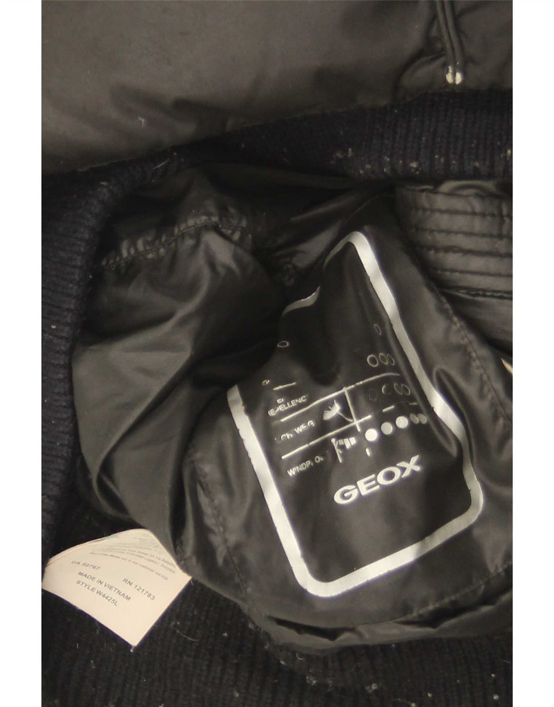 Geox Womens Padded Jacket UK 8 Small Black Polyester