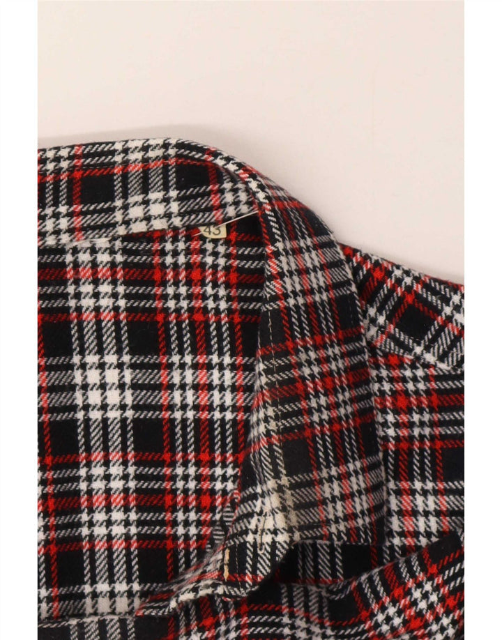 Vintage Mens Flannel Shirt Size 43 Large Multicoloured Check