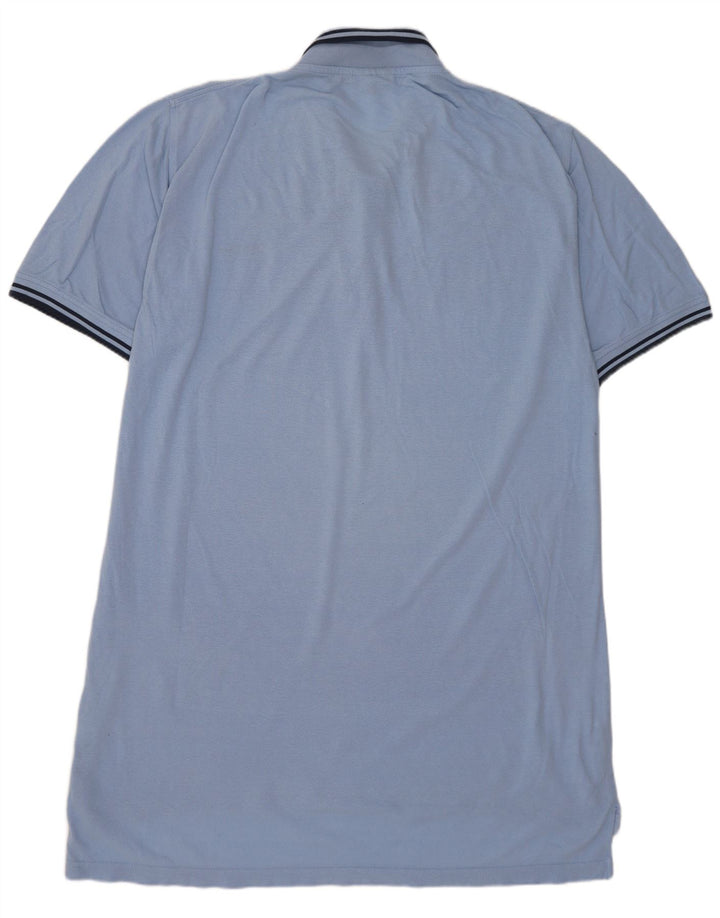 REEBOK Mens Polo Shirt Large Blue Cotton